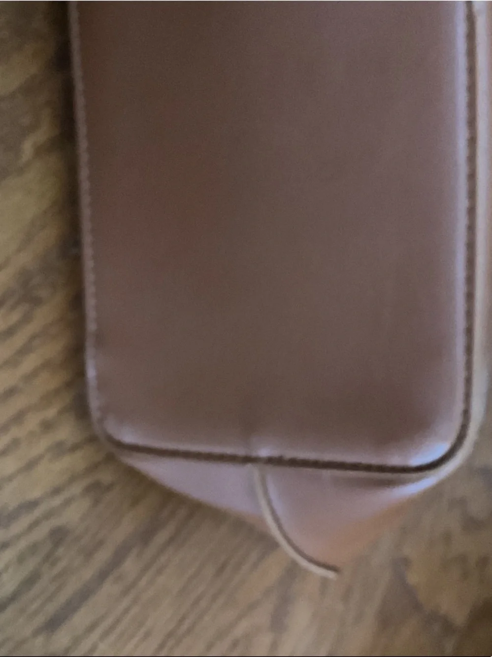 Two-Tone Brown Leather & Suede Messenger Bag with Gold Hardware